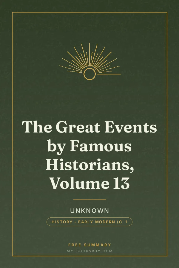 Cover of The Great Events by Famous Historians, Volume 13