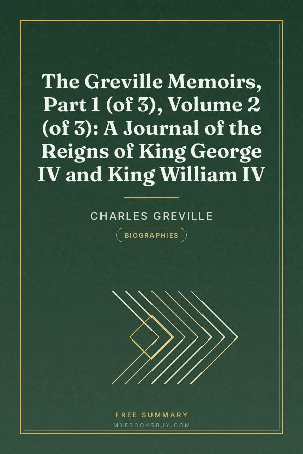 Cover of The Greville Memoirs, Part 1 (of 3), Volume 2 (of 3): A Journal of the Reigns of King George IV and King William IV