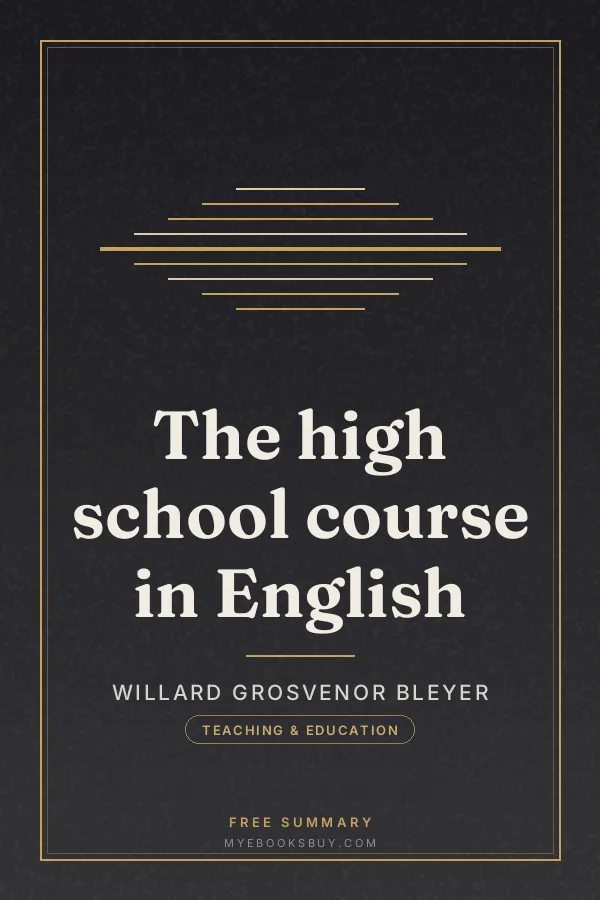 Cover of The high school course in English