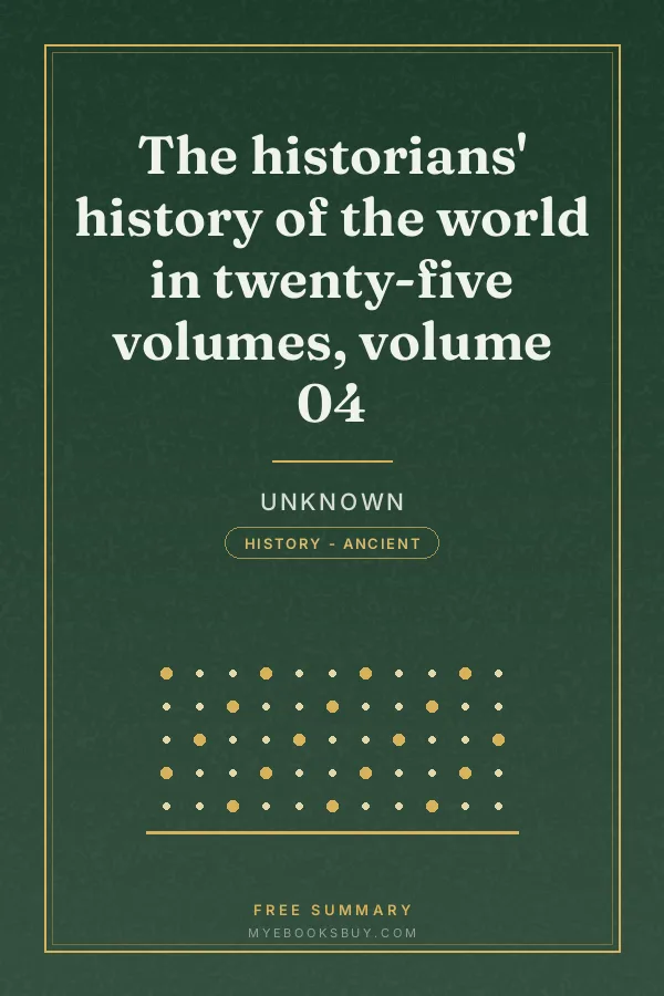 Cover of The historians' history of the world in twenty-five volumes, volume 04