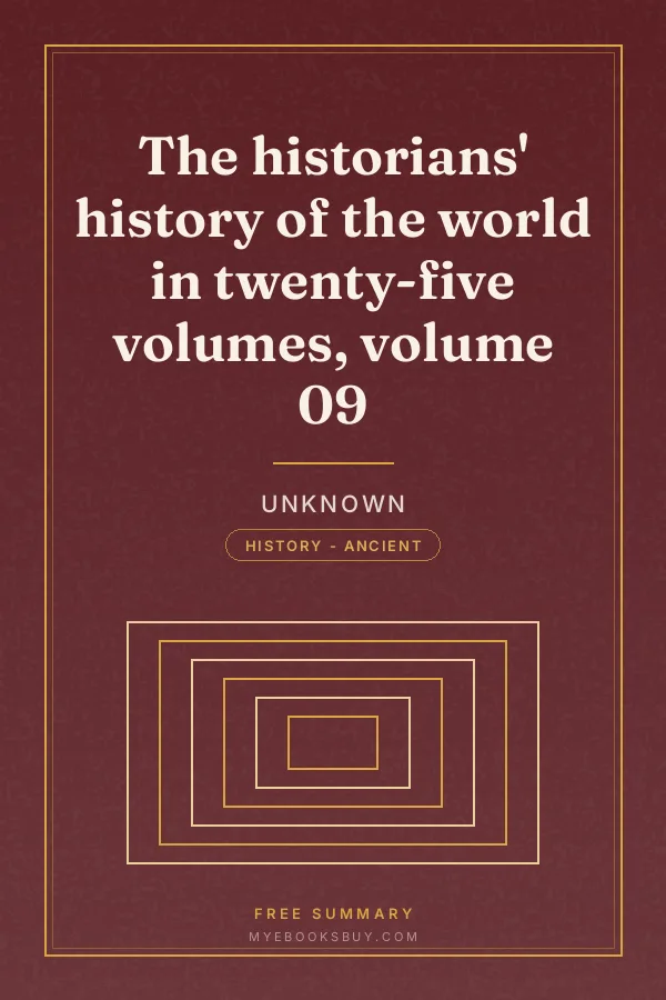 Cover of The historians' history of the world in twenty-five volumes, volume 09