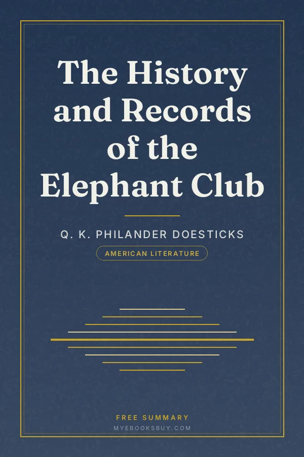 Cover of The History and Records of the Elephant Club