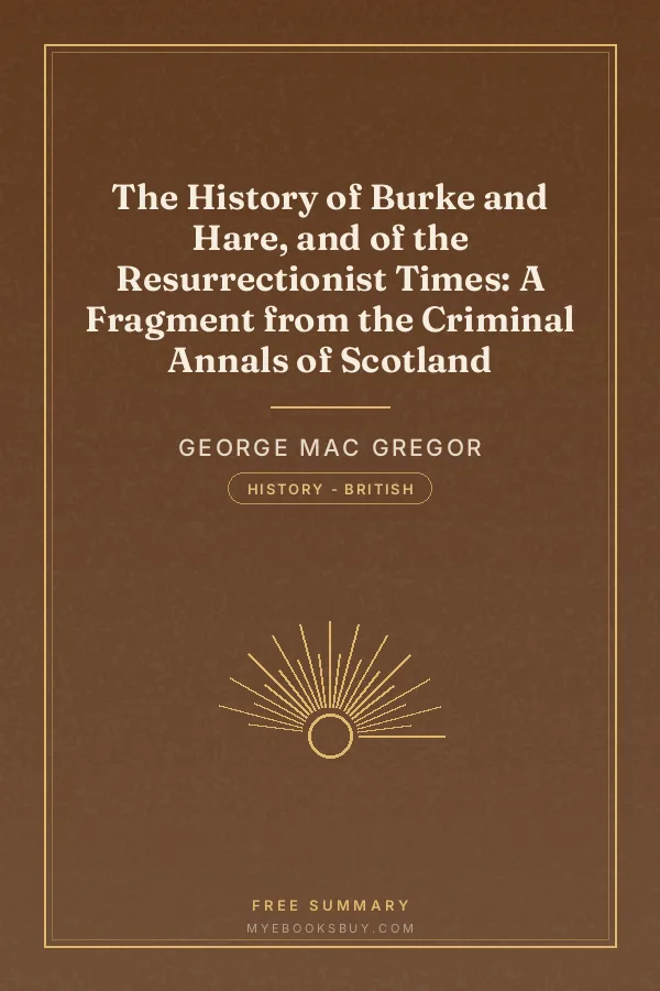 Cover of The History of Burke and Hare, and of the Resurrectionist Times: A Fragment from the Criminal Annals of Scotland