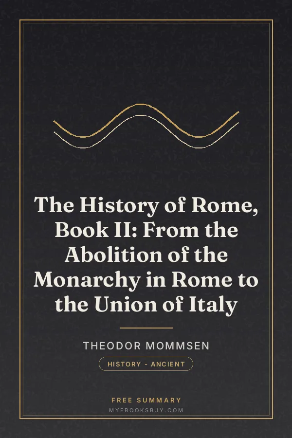 Cover of The History of Rome, Book II: From the Abolition of the Monarchy in Rome to the Union of Italy