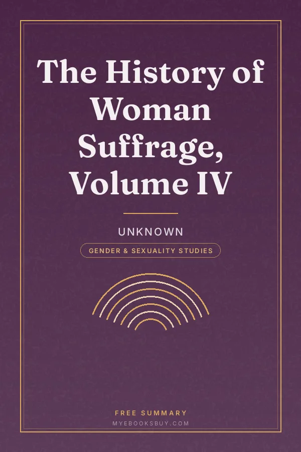 Cover of The History of Woman Suffrage, Volume IV