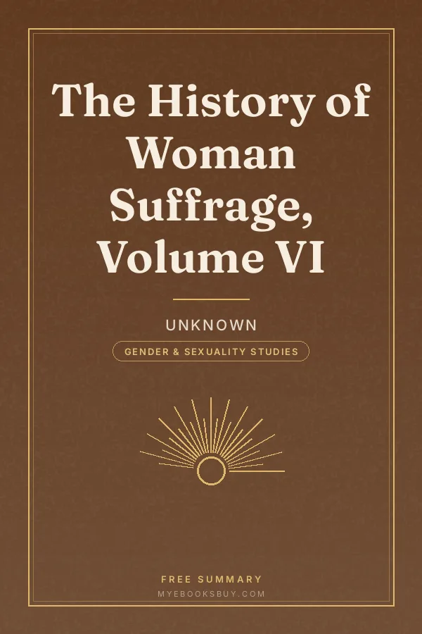Cover of The History of Woman Suffrage, Volume VI