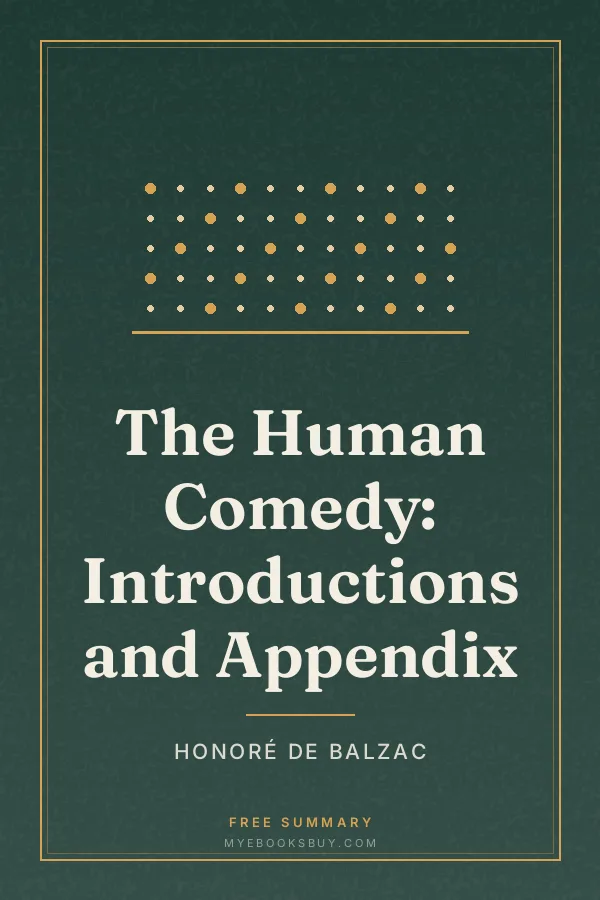Cover of The Human Comedy: Introductions and Appendix