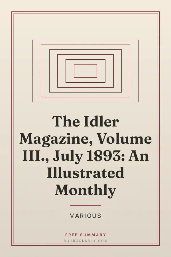 Cover of The Idler Magazine, Volume III., July 1893: An Illustrated Monthly