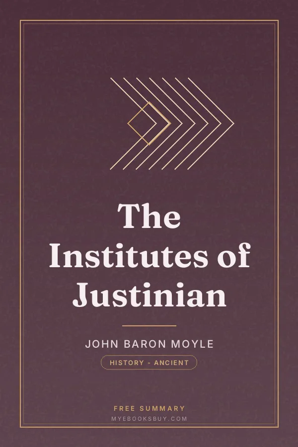 Cover of The Institutes of Justinian