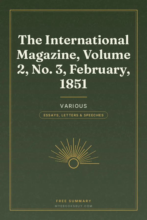 Cover of The International Magazine, Volume 2, No. 3, February, 1851
