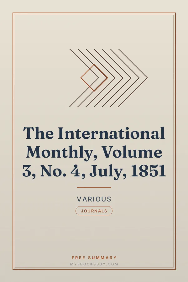 Cover of The International Monthly, Volume 3, No. 4, July, 1851