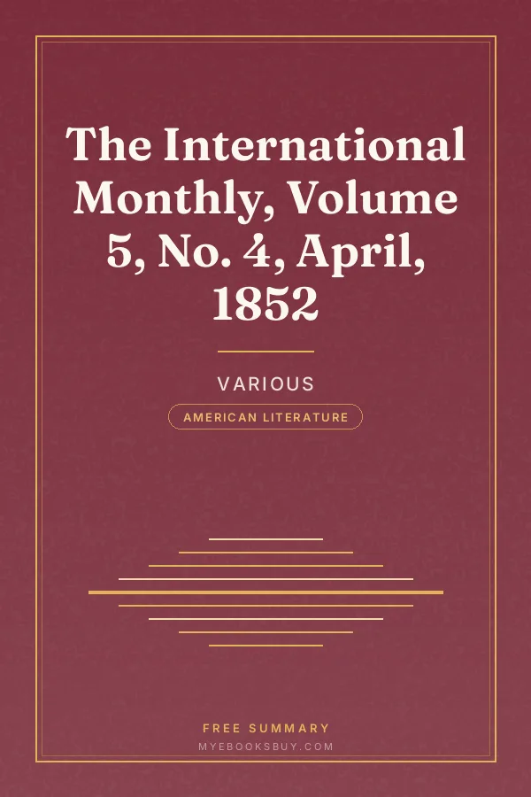 Cover of The International Monthly, Volume 5, No. 4, April, 1852