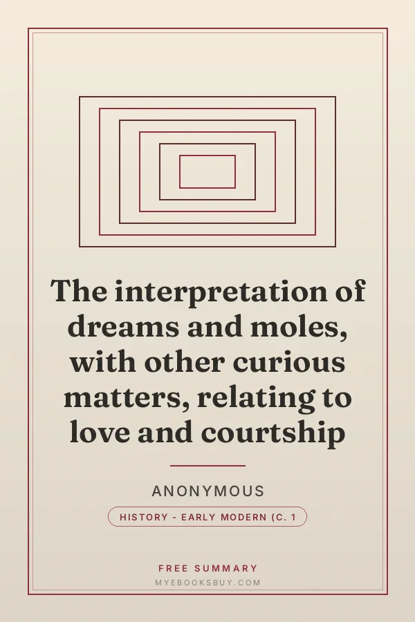 Cover of The interpretation of dreams and moles, with other curious matters, relating to love and courtship