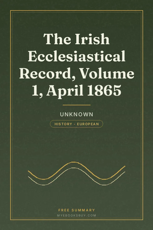 Cover of The Irish Ecclesiastical Record, Volume 1, April 1865