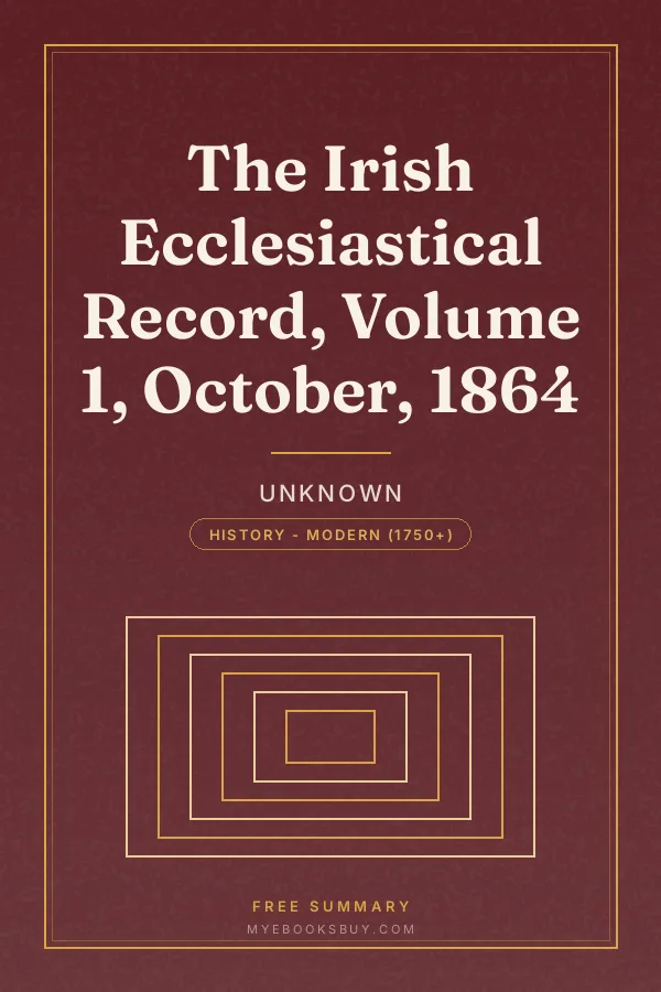 Cover of The Irish Ecclesiastical Record, Volume 1, October, 1864