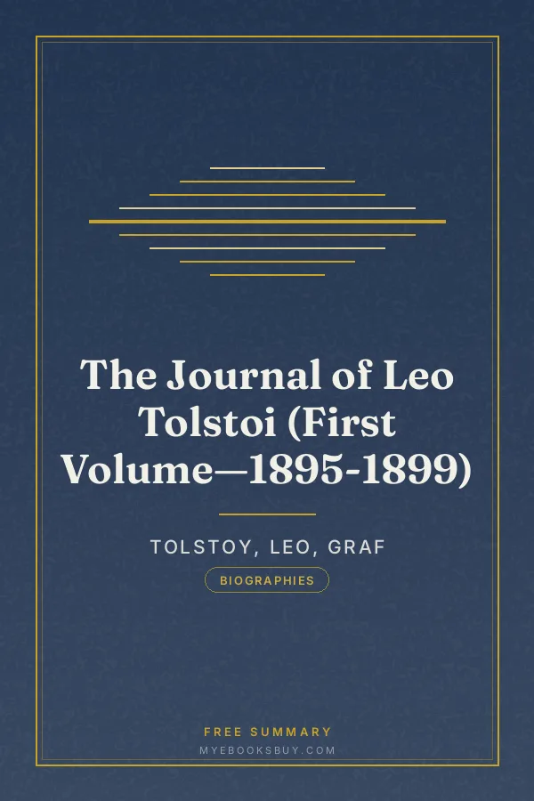 Cover of The Journal of Leo Tolstoi (First Volume—1895-1899)