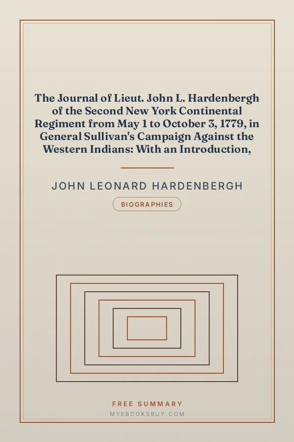 Cover of The Journal of Lieut. John L. Hardenbergh of the Second New York Continental Regiment from May 1 to October 3, 1779, in General Sullivan's Campaign Against the Western Indians: With an Introduction, Copious Historical Notes, and Maps of the Battle-field of Newtown and Groveland Ambuscade