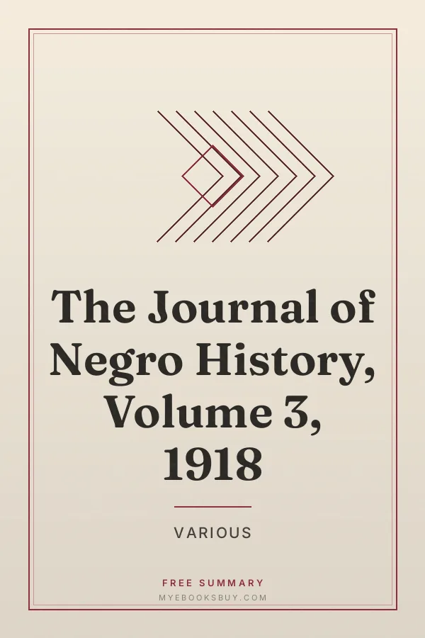 Cover of The Journal of Negro History, Volume 3, 1918