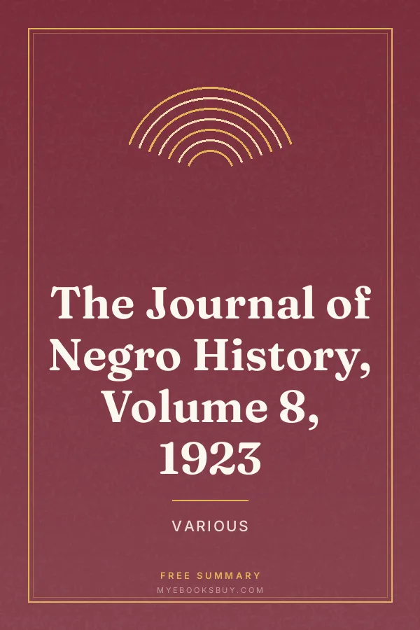 Cover of The Journal of Negro History, Volume 8, 1923