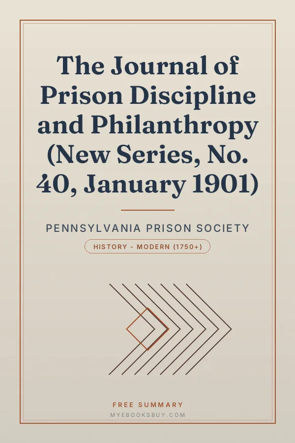 Cover of The Journal of Prison Discipline and Philanthropy (New Series, No. 40, January 1901)