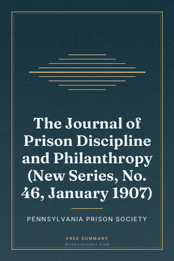 Cover of The Journal of Prison Discipline and Philanthropy (New Series, No. 46, January 1907)