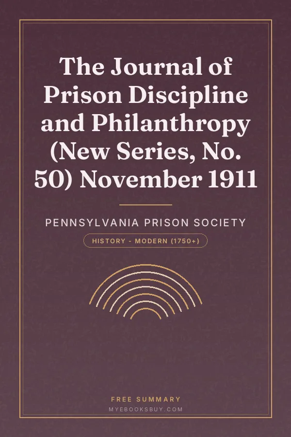 Cover of The Journal of Prison Discipline and Philanthropy (New Series, No. 50) November 1911