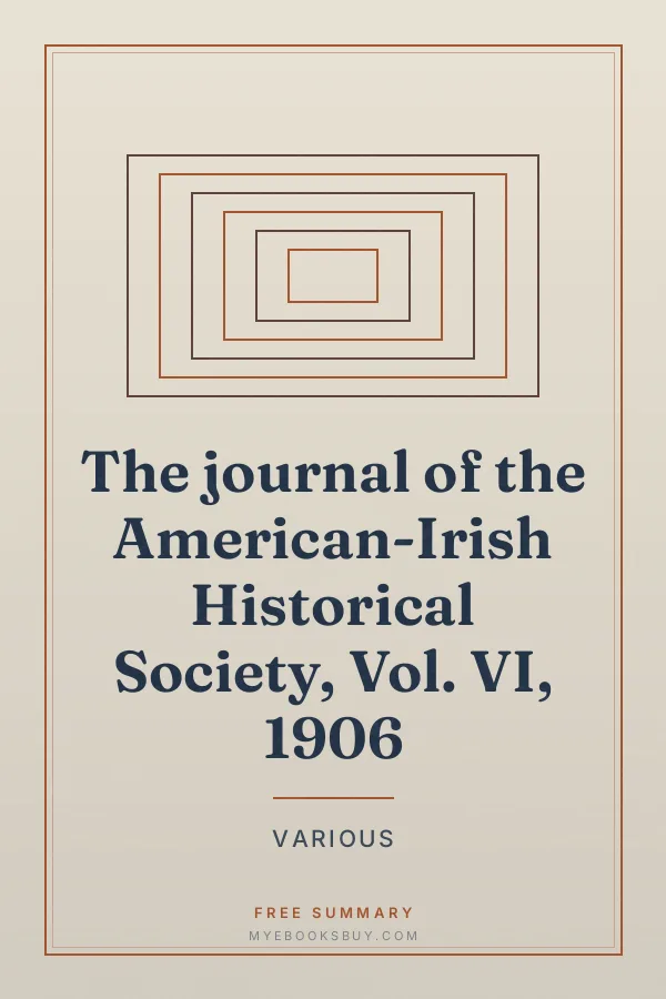 Cover of The journal of the American-Irish Historical Society, Vol. VI, 1906