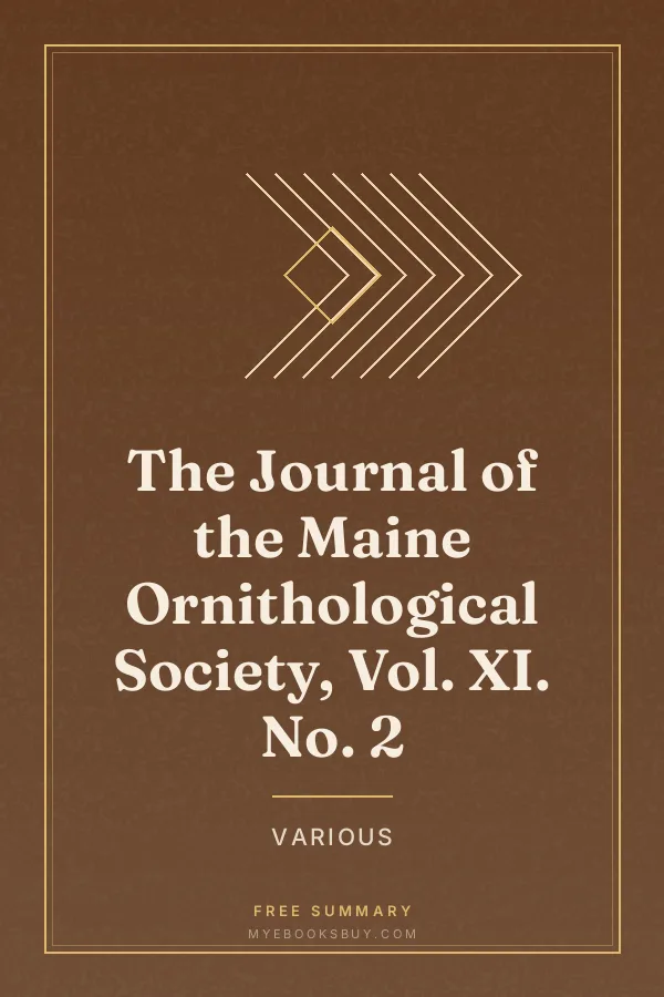 Cover of The Journal of the Maine Ornithological Society, Vol. XI. No. 2