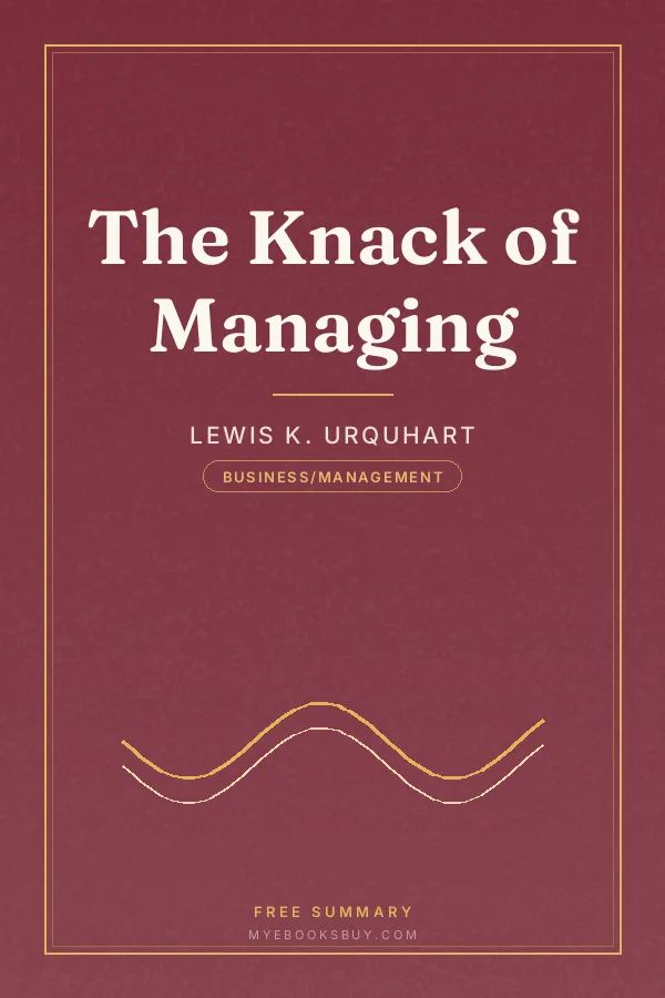 Cover of The Knack of Managing