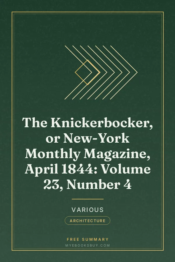 Cover of The Knickerbocker, or New-York Monthly Magazine, April 1844: Volume 23, Number 4