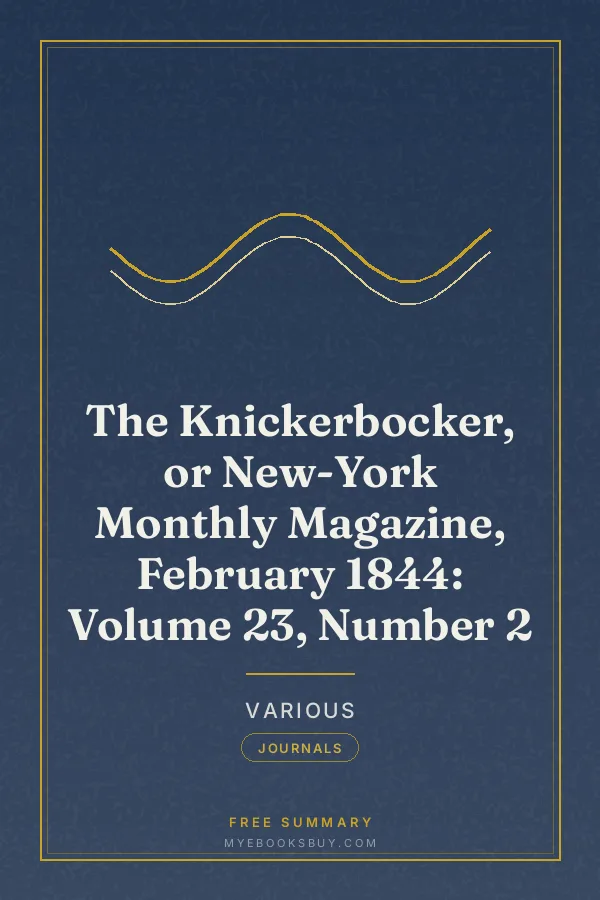 Cover of The Knickerbocker, or New-York Monthly Magazine, February 1844: Volume 23, Number 2