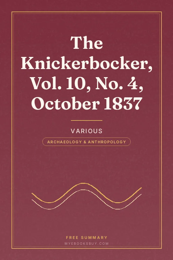 Cover of The Knickerbocker, Vol. 10, No. 4, October 1837