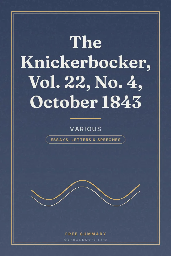 Cover of The Knickerbocker, Vol. 22, No. 4, October 1843