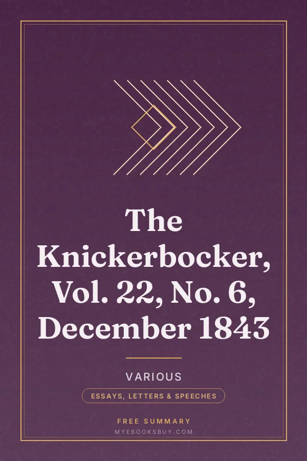 Cover of The Knickerbocker, Vol. 22, No. 6, December 1843