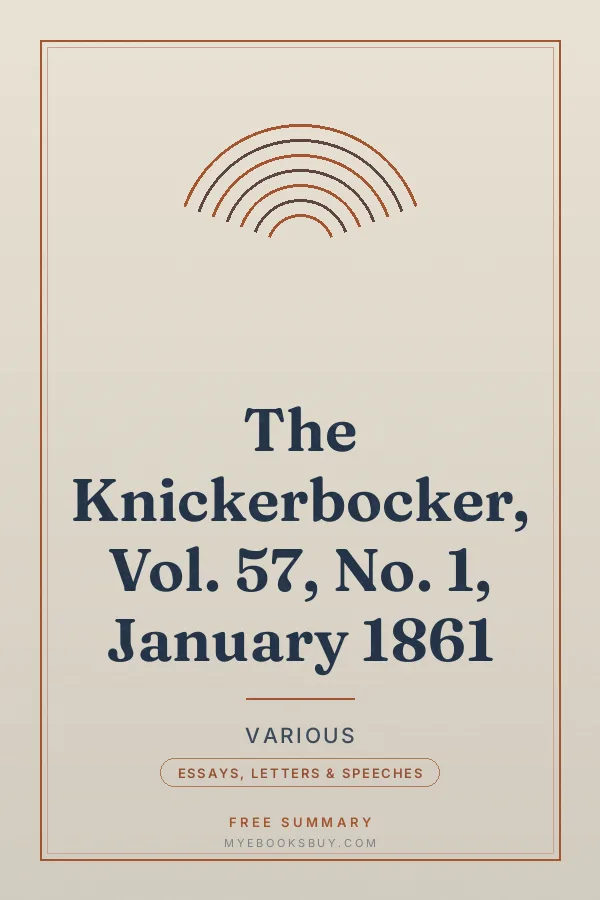 Cover of The Knickerbocker, Vol. 57, No. 1, January 1861