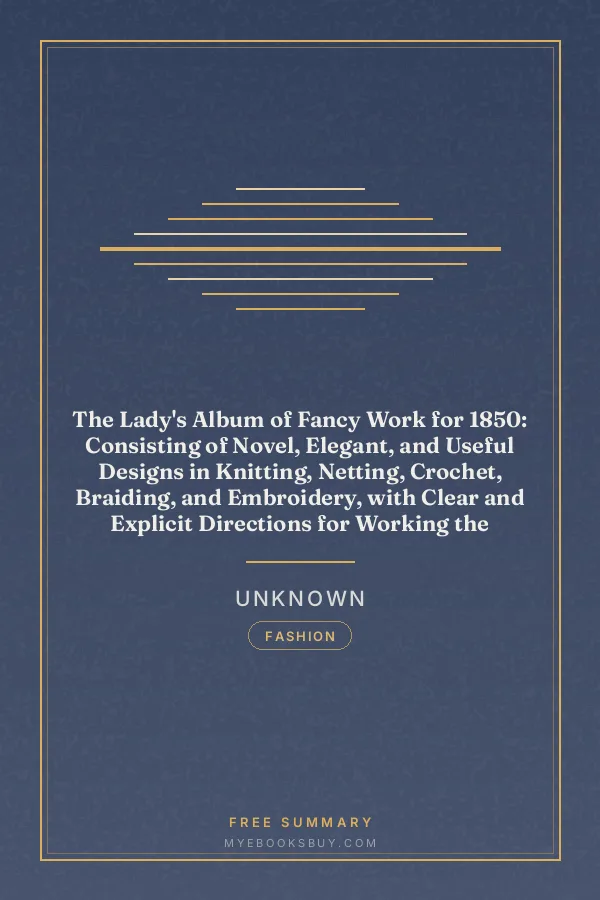 Cover of The Lady's Album of Fancy Work for 1850: Consisting of Novel, Elegant, and Useful Designs in Knitting, Netting, Crochet, Braiding, and Embroidery, with Clear and Explicit Directions for Working the Patterns