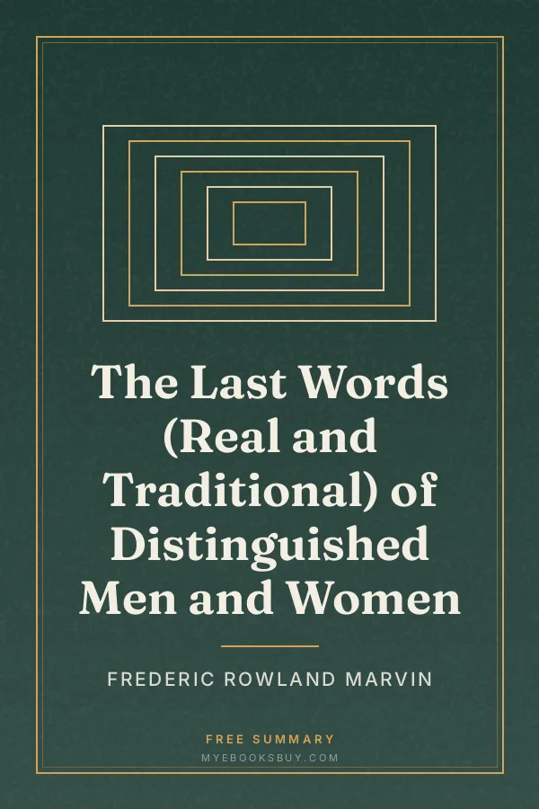 Cover of The Last Words (Real and Traditional) of Distinguished Men and Women