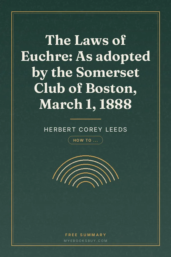 Cover of The Laws of Euchre: As adopted by the Somerset Club of Boston, March 1, 1888