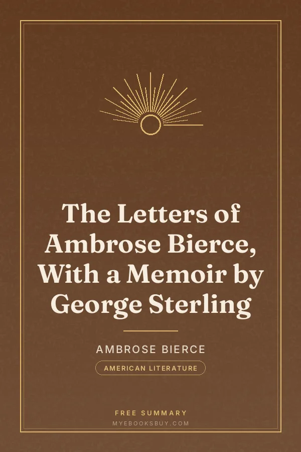 Cover of The Letters of Ambrose Bierce, With a Memoir by George Sterling