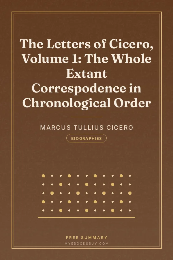Cover of The Letters of Cicero, Volume 1: The Whole Extant Correspodence in Chronological Order