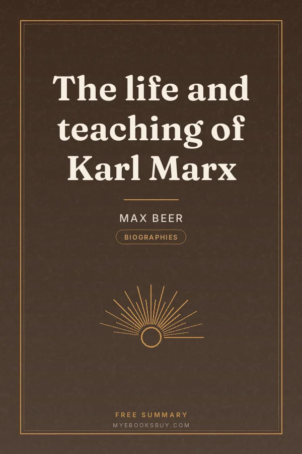Cover of The life and teaching of Karl Marx