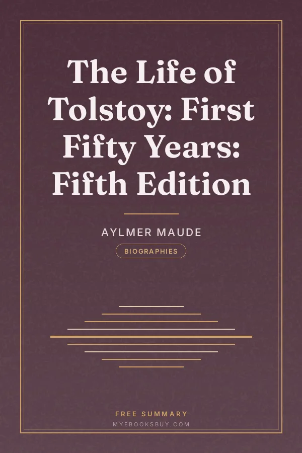 Cover of The Life of Tolstoy: First Fifty Years: Fifth Edition