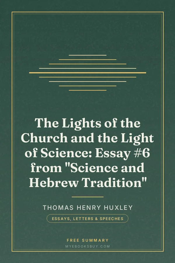Cover of The Lights of the Church and the Light of Science: Essay #6 from "Science and Hebrew Tradition"
