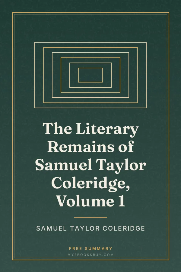 Cover of The Literary Remains of Samuel Taylor Coleridge, Volume 1