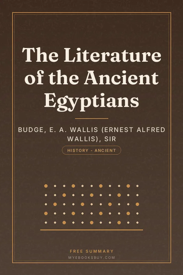 Cover of The Literature of the Ancient Egyptians