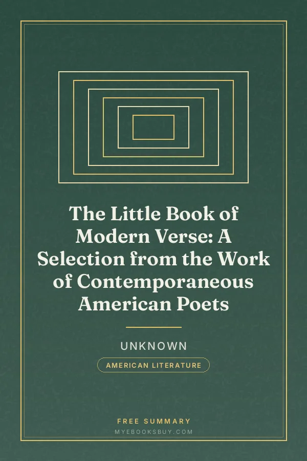 Cover of The Little Book of Modern Verse: A Selection from the Work of Contemporaneous American Poets