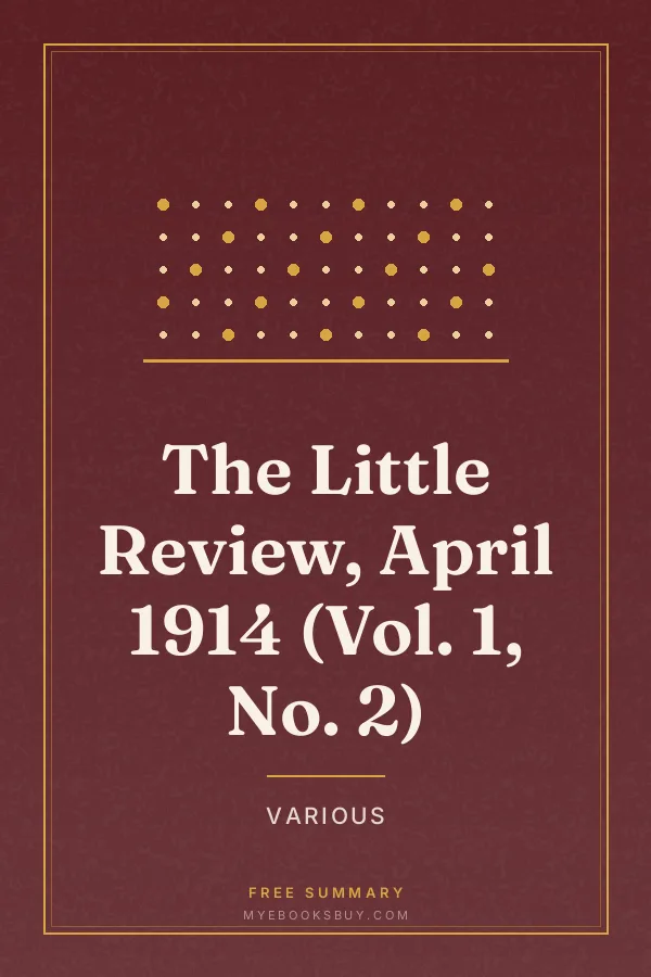 Cover of The Little Review, April 1914 (Vol. 1, No. 2)