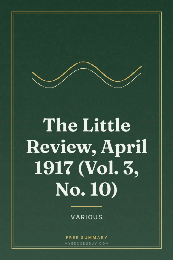 Cover of The Little Review, April 1917 (Vol. 3, No. 10)