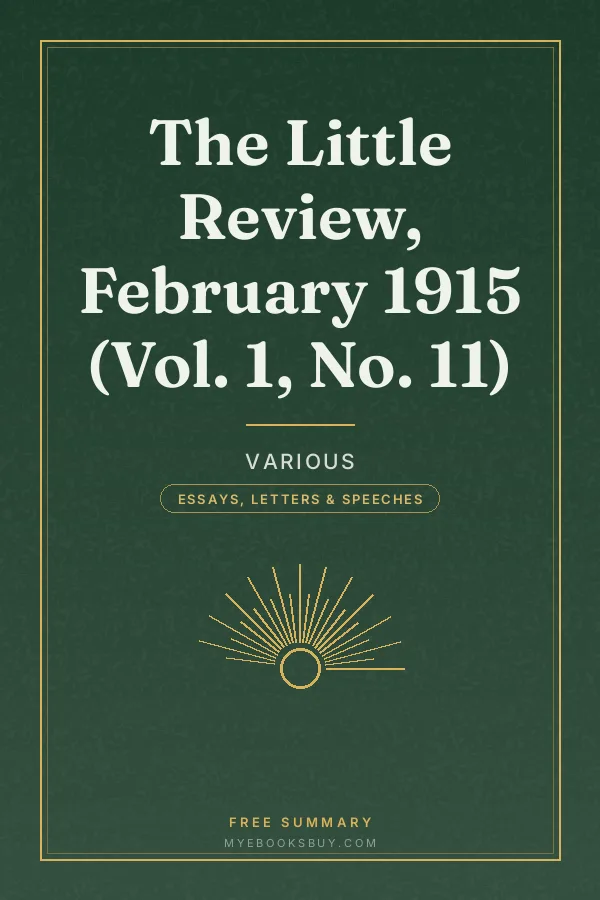 Cover of The Little Review, February 1915 (Vol. 1, No. 11)