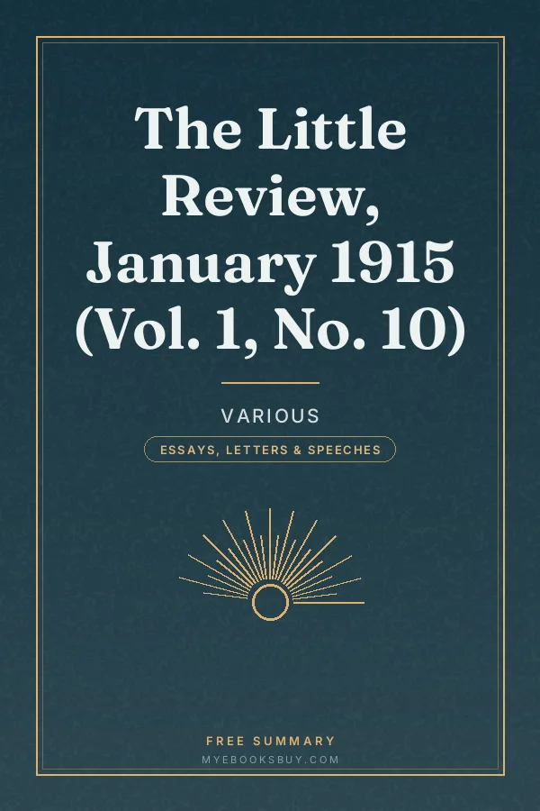 Cover of The Little Review, January 1915 (Vol. 1, No. 10)